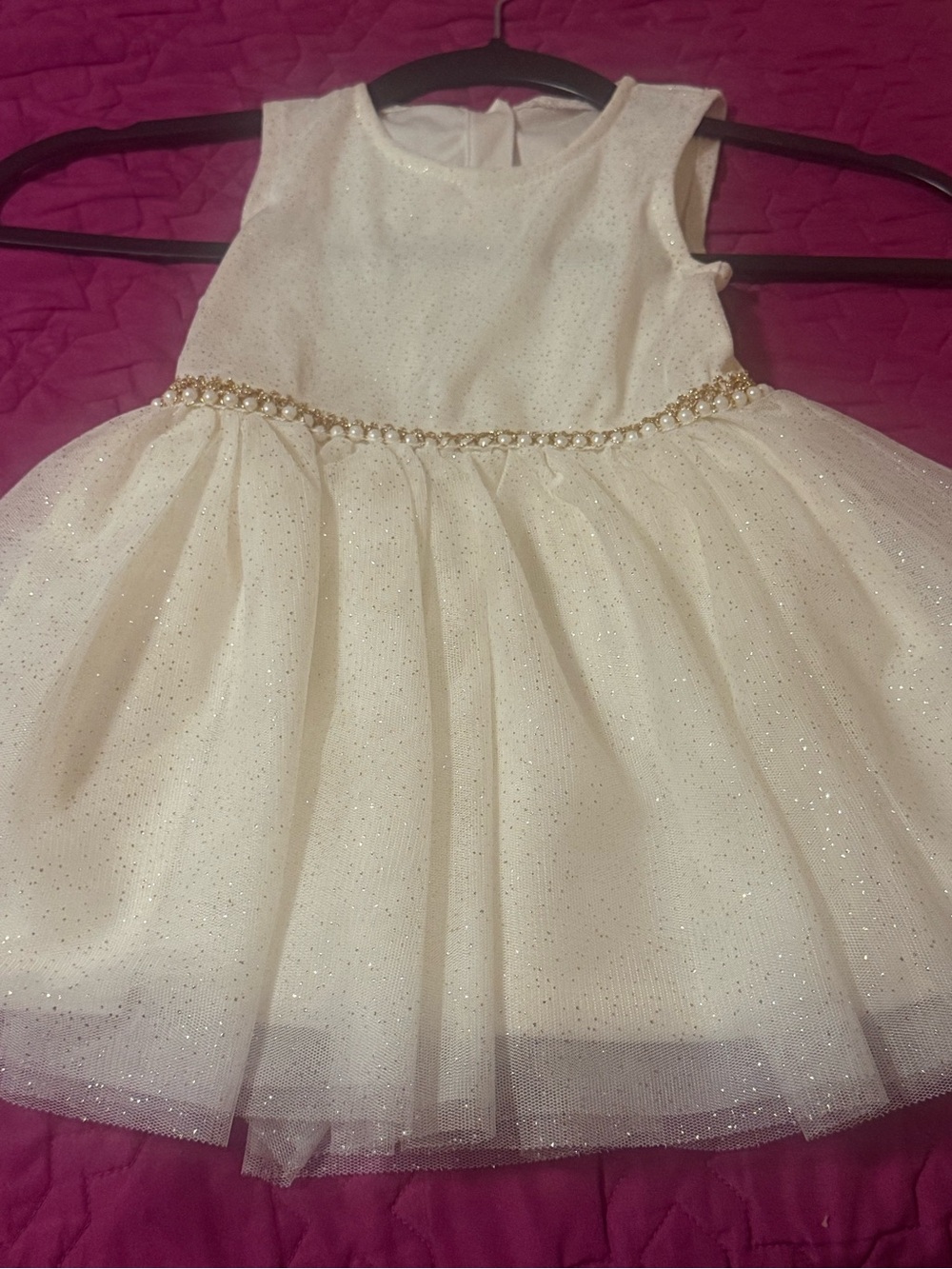 Ivory Sparkle Tulle Party Dress for Girls